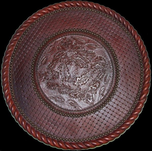 Outback Creations Leather Covered Lazy Susan